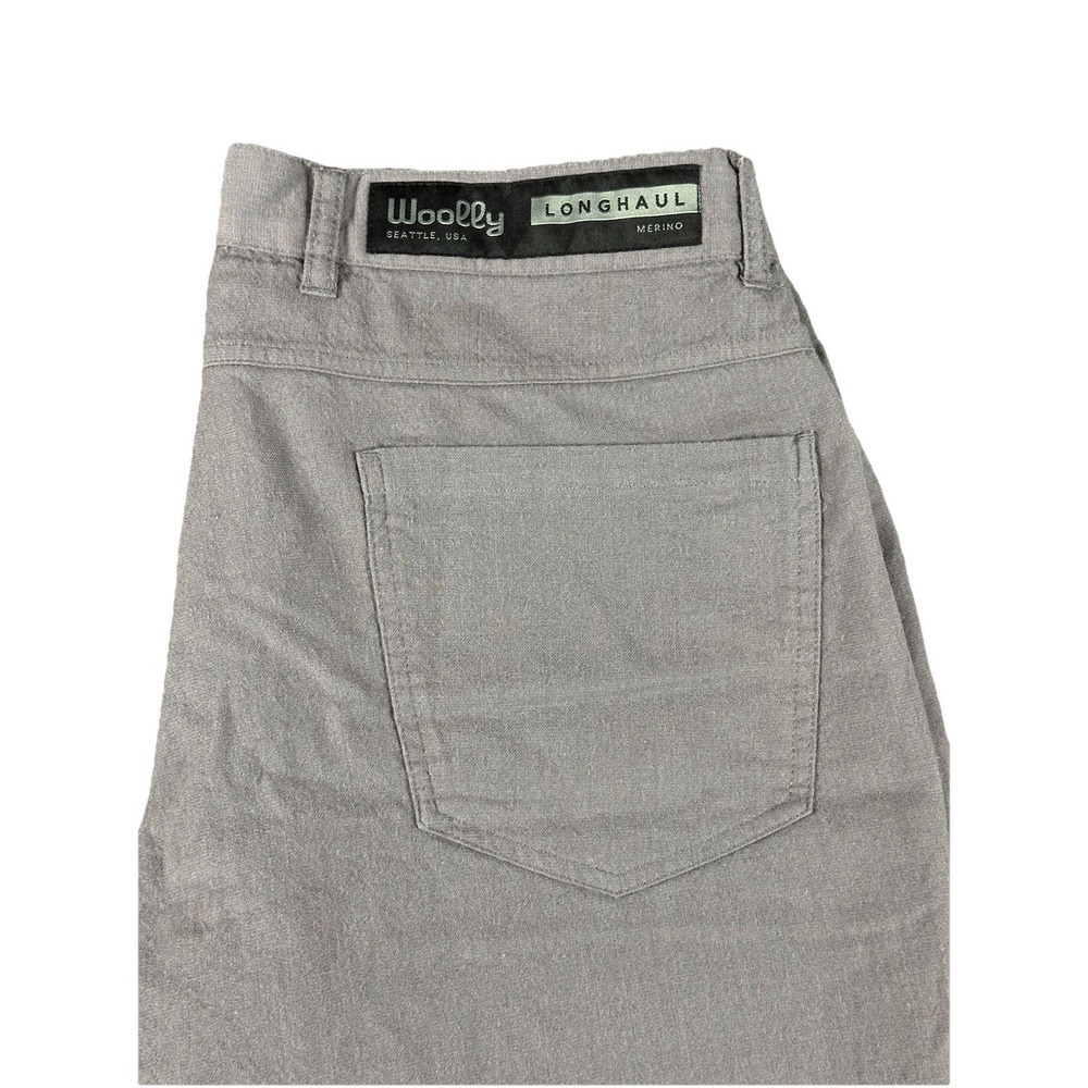 Woolly Longhaul Merino Wool Blend Pants Hiking Outdoor Gray Mens 34X30 Active